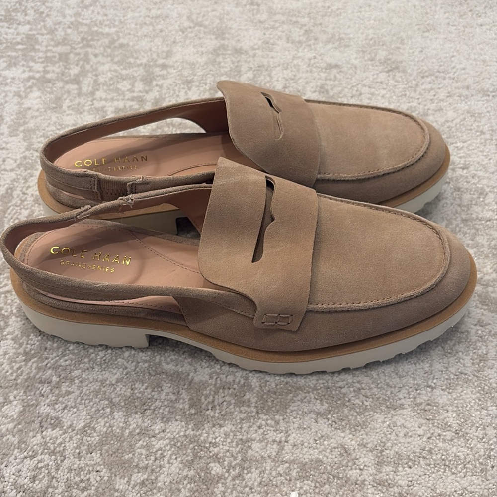 New women’s Cole Haan Geneva lug sling back loafer